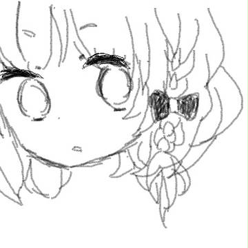 下描き...