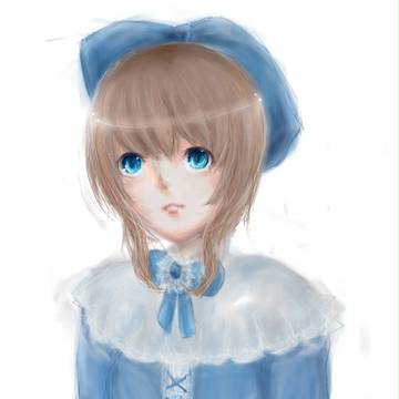 青い子