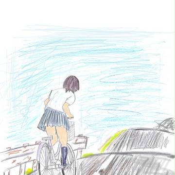 自転車　少女