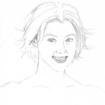 藤原紀香をデッサンしてみた。