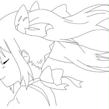 まどか（線画）