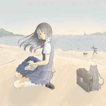 ５月の海の夕方