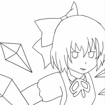 チルノ線画