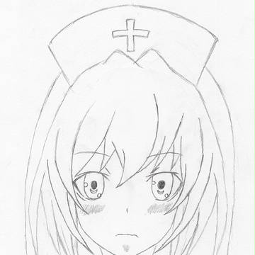 看護　ラフ画　ツンデレっ子？
