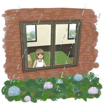 梅雨の昼間