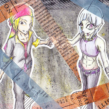 【ぴくがっき】是之助君＆モッテ姉さん【ファンアート】