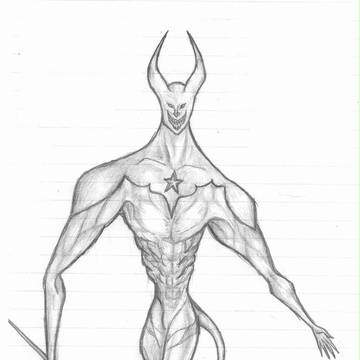 悪魔さん　　　《授業中に描いてみた》