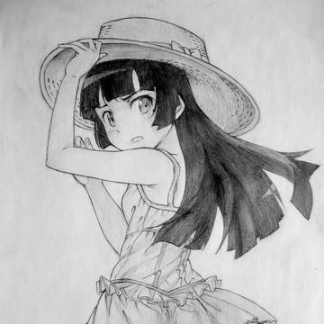 俺の黒猫がこんなに可愛いわけがない（鉛筆描き）