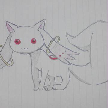 キュゥべえ描いてみた。