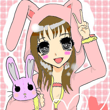 うさみみパーカー　色つき