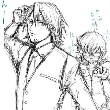 タイバニ９話に萌えたのでうっかり殴り描きした兎虎的落書き