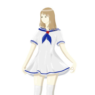 白いニーソの女の子