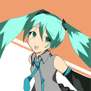 ミクさん描いてみました