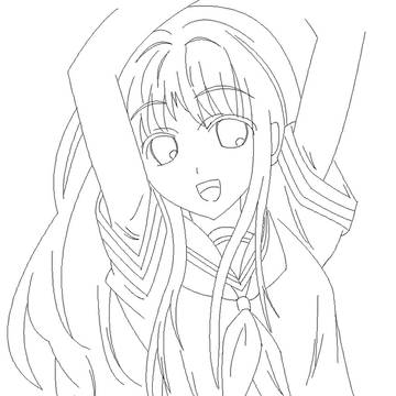 マウスで描く　女の子