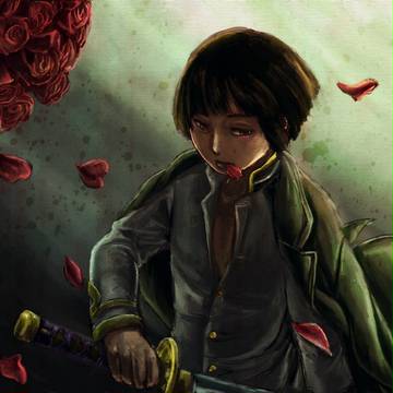 菊とバラ