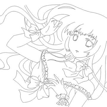 マウスで描く　女の子