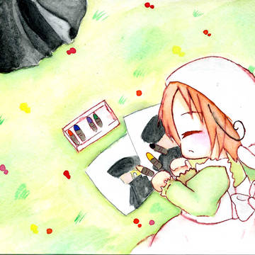 ある晴れた日の草原で