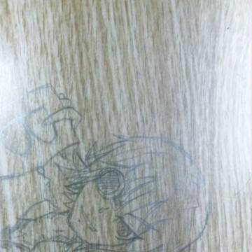机の落書き