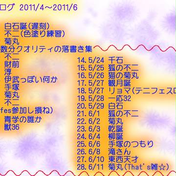手ブロログ2011/4月~2011/6月上旬