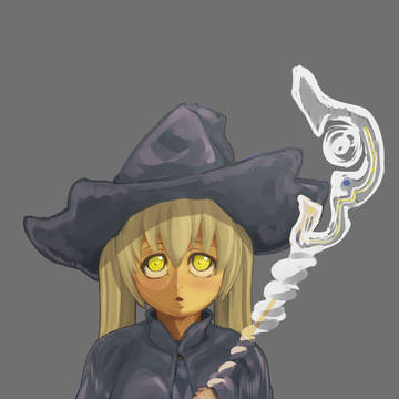 厚塗り練習（オリキャラ魔女）