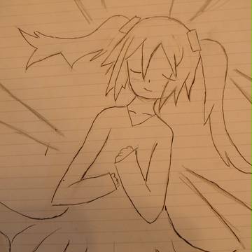 ノートに描いたミクらしきもの