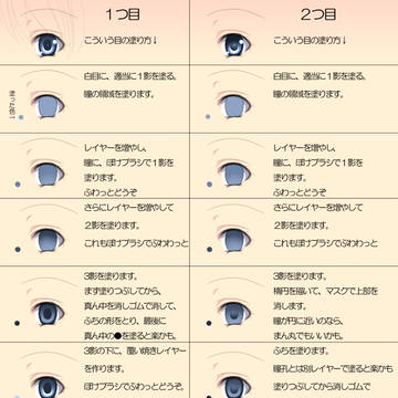 おめめの塗り方４種類講座～