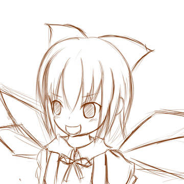 落書きチルノ