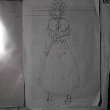 実習の時間から描いてた落書き、アリス描いてみた