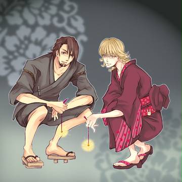 兎と浴衣と線香花火