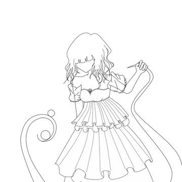 アリスっぽいひらひら女子