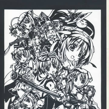 【切り絵】　全員集合！！　【DOG DAYS】