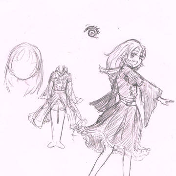 妹が描いた涙を流す般若