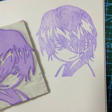この間消しゴムはんこを作ってみました。