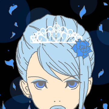 ブルーローズかいてみた。