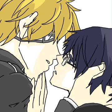 軍犬眼鏡でキス唾パロ