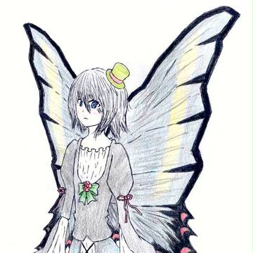 カラスアゲハ　擬人化
