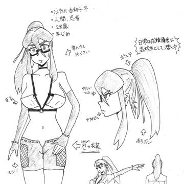 オリジナルキャラ「由利子(忍者モード)」