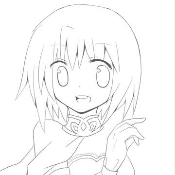 美樹さやかちゃん　線画