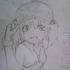 河城にとり☆かいてみた(´・ω・｀)