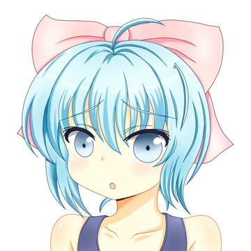 恥らってるように見えなくもない女の子。