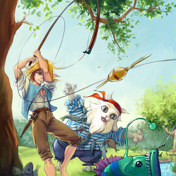 Lineage 2_Elf and Cat fishing
