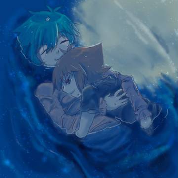 夜の海は