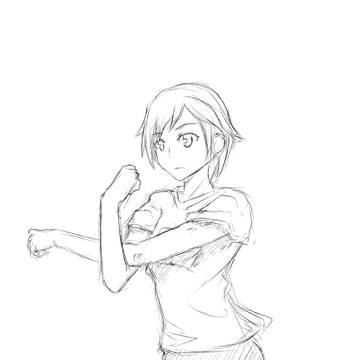 ペンタブ線画練習中・・・