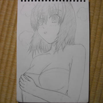 うちのインテリさんがお風呂から戻ってきました