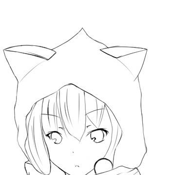 自キャラ線画