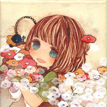 花束にして