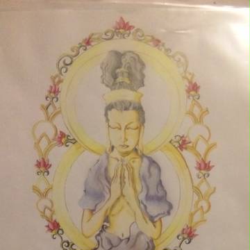 普賢菩薩 蓮華座半跏踏下