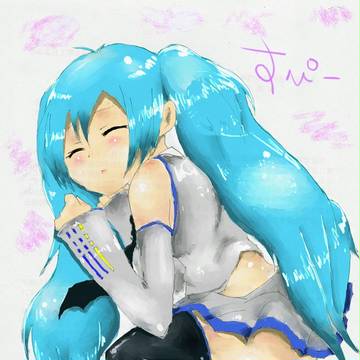 初音さんおひるねの図