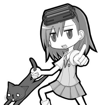 コミケの表紙の一部分(白黒)