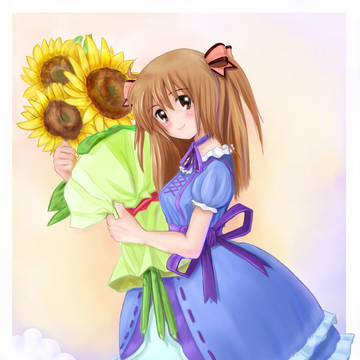向日葵、咲きました